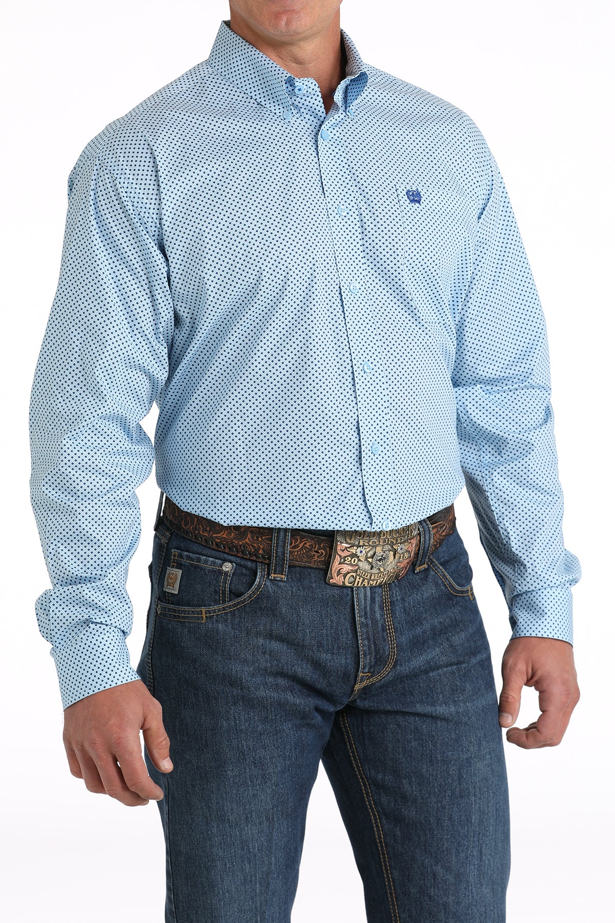 CINCH BLUE DIAMOND LONG SLEEVE SHIRT