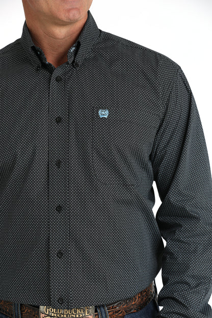 CINCH BLACK SIDE ZAG LONG SLEEVE SHIRT