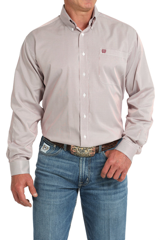 Cinch Pink Tencel™ Striped Button-Down Western Shirt
