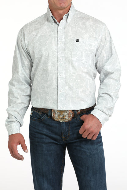 Cinch Men's Paisley Print Long Sleeve Shirt