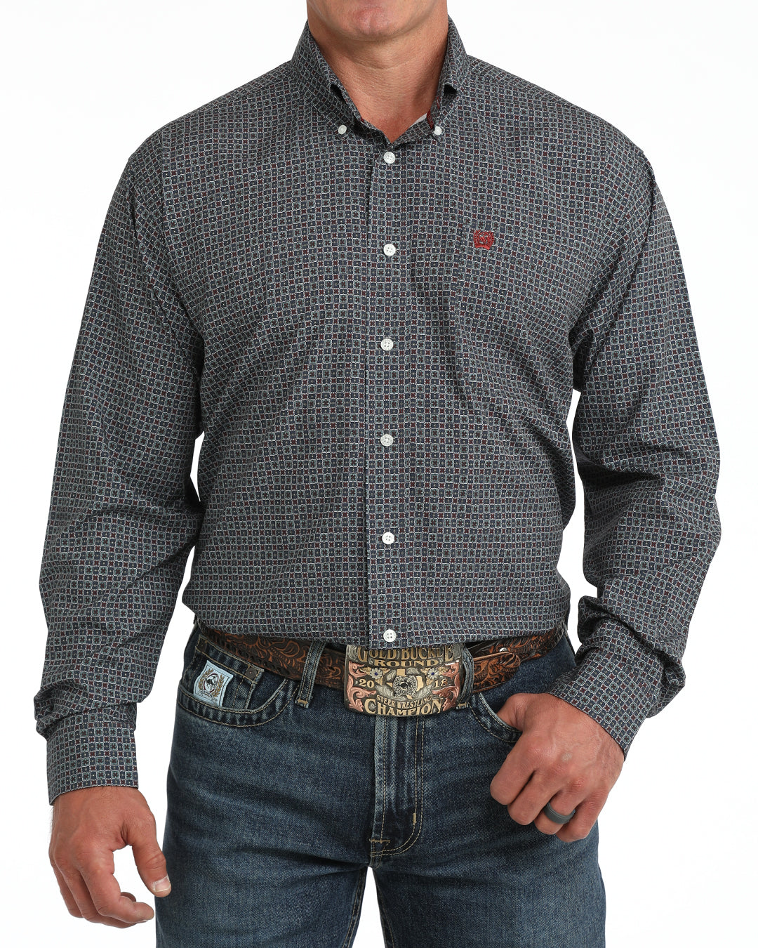 Cinch Teal ArenaFlex Long Sleeve Shirt