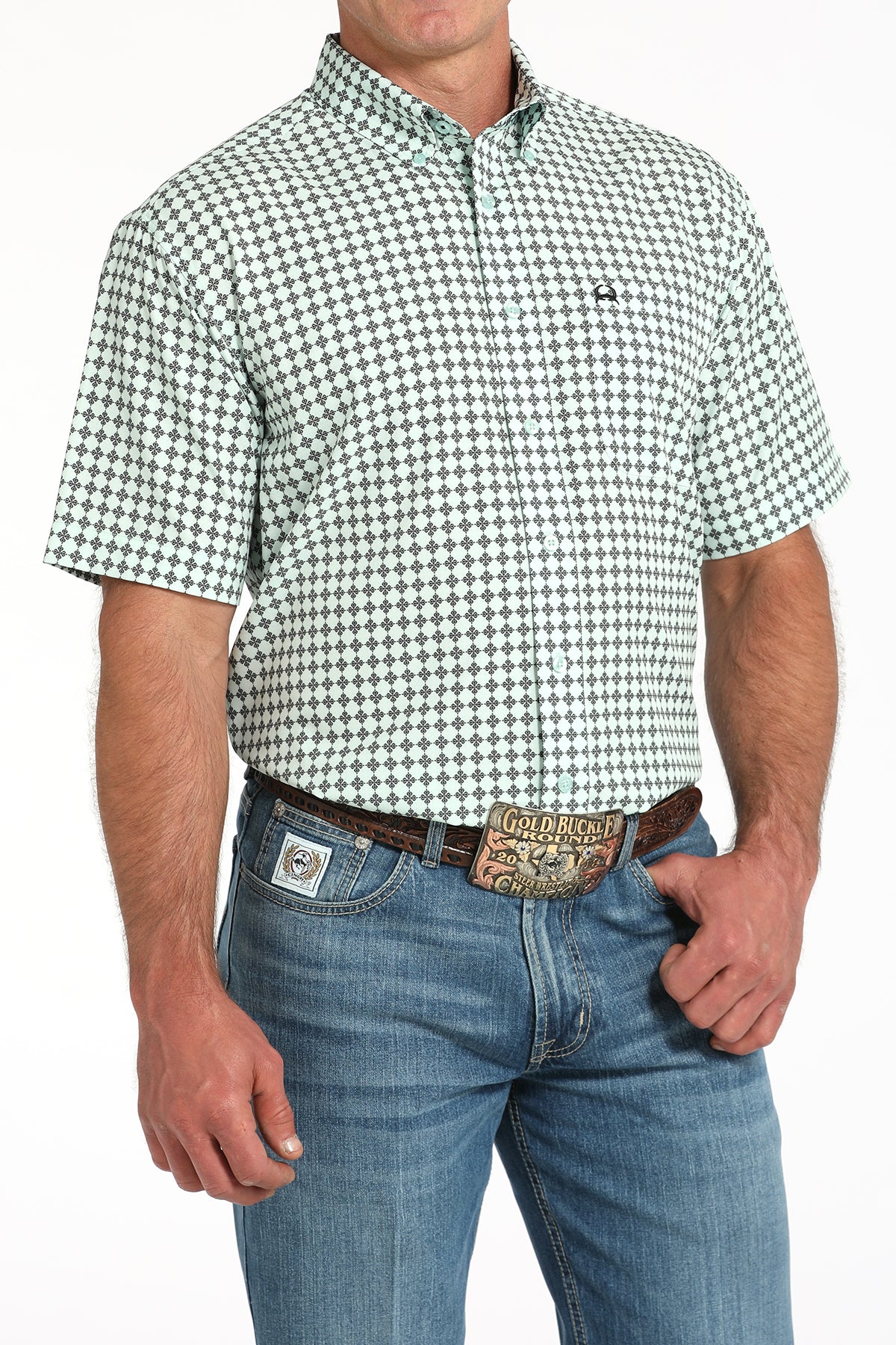 Cinch Men's Light Blue ArenaFlex Shirt
