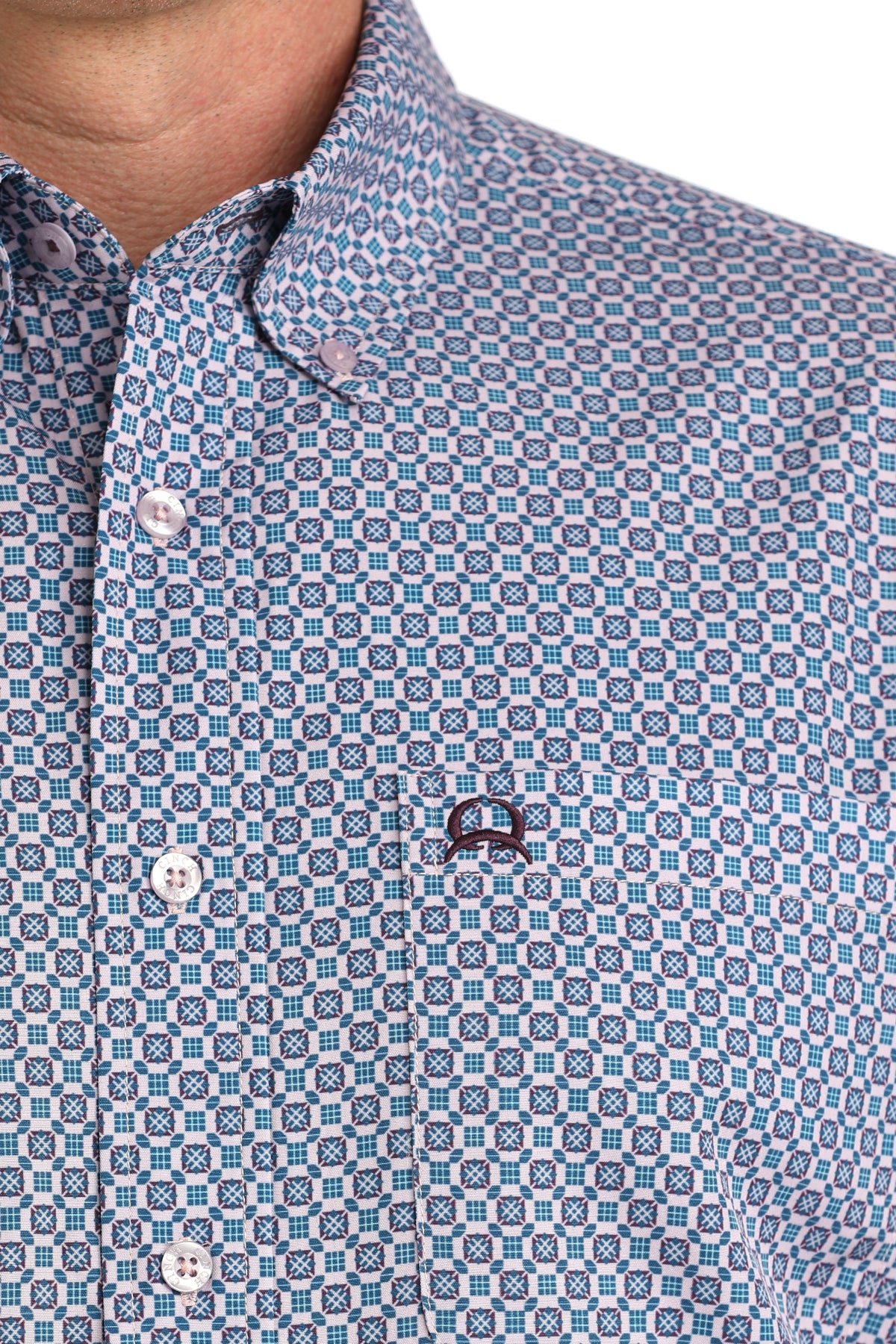 Cinch Men's Lilac ArenaFlex Short Sleeve Shirt