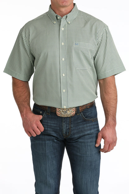 Cinch Men's Green Print ArenaFlex Short Sleeve Shirt
