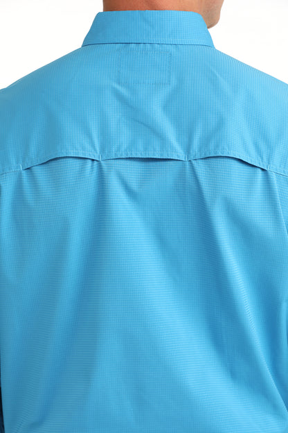 Cinch Men's Solid Blue ArenaFlex Button Down Shirt