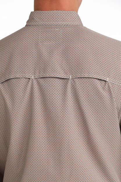 Cinch Men's Brown Printed ArenaFlex Short Sleeve Shirt