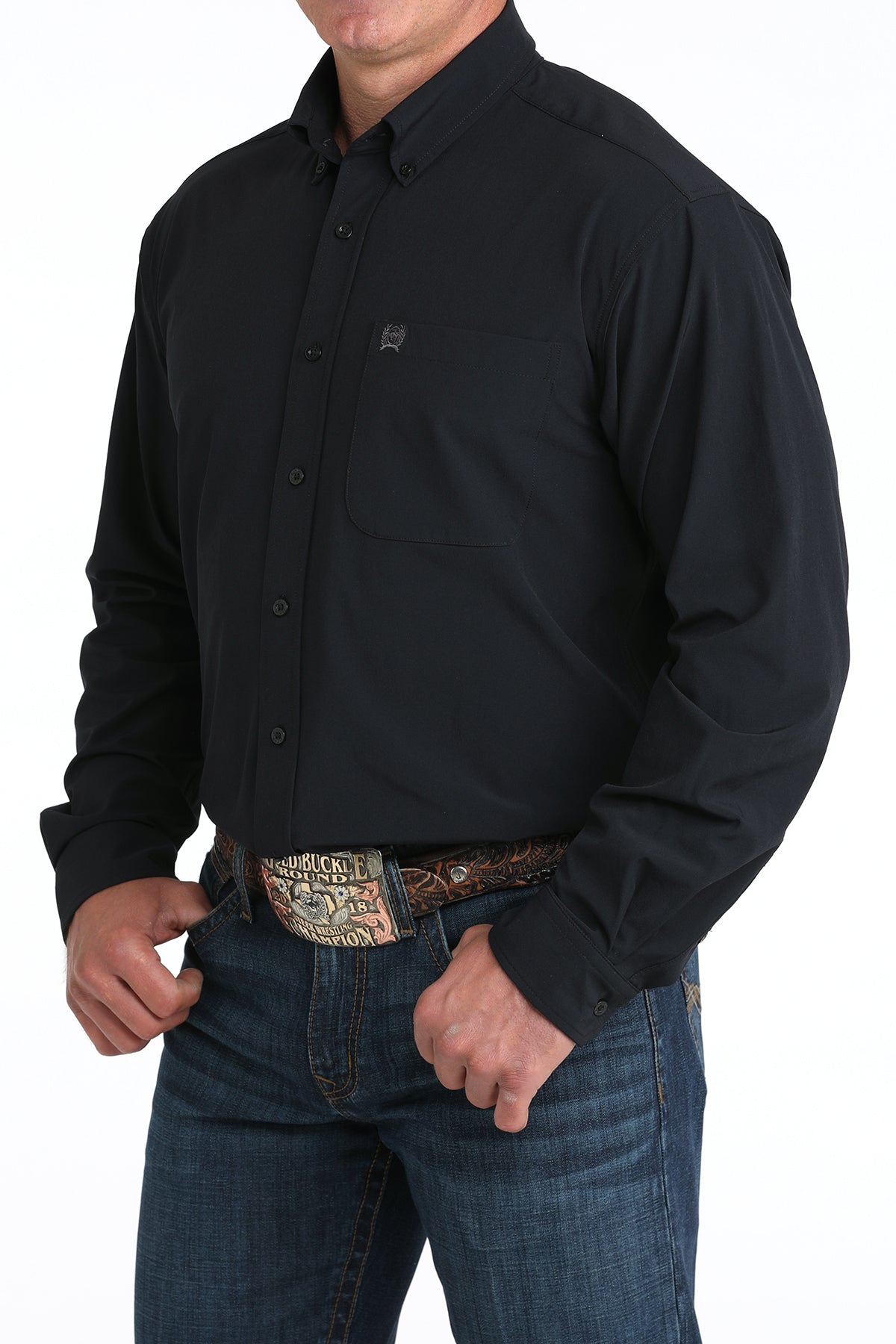 Cinch Men's Black Arenaflex Long Sleeve Shirt