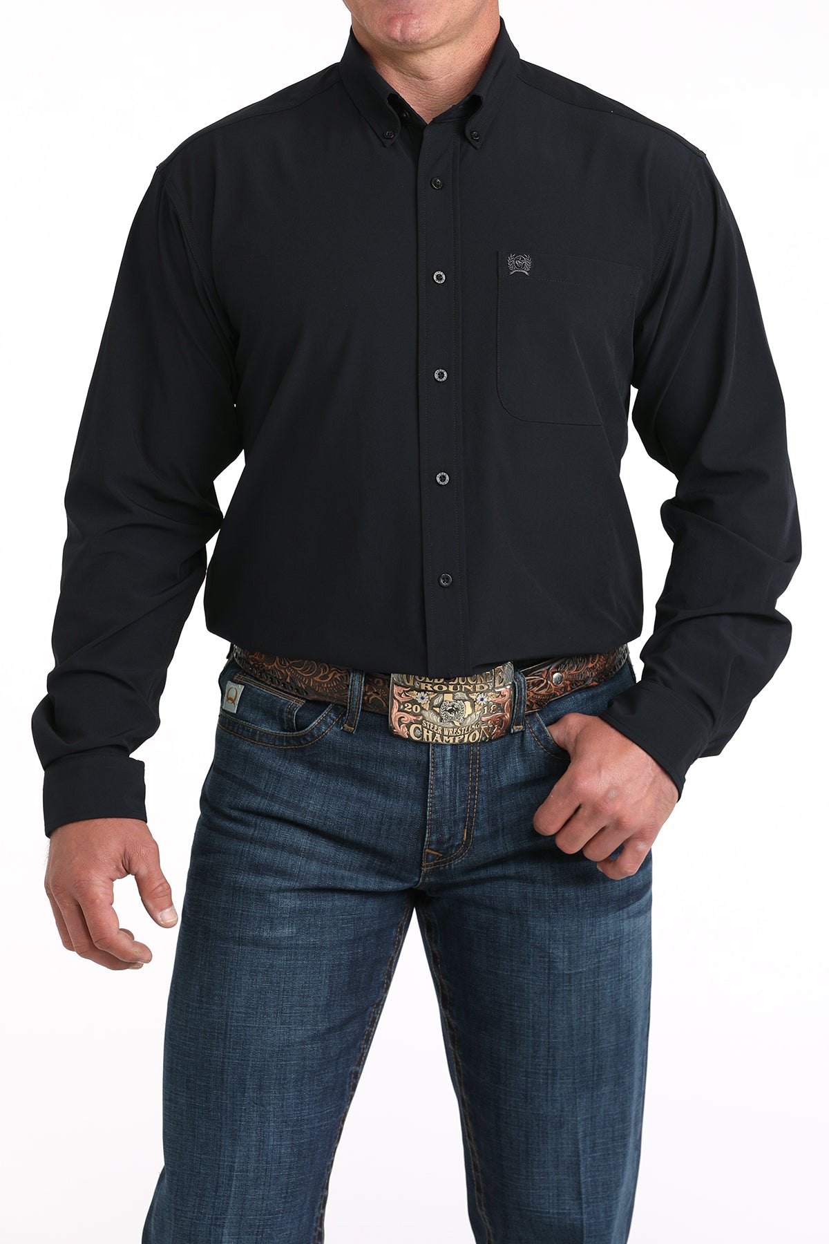 Cinch Men's Black Arenaflex Long Sleeve Shirt
