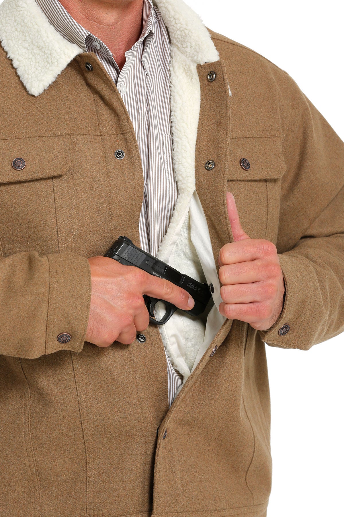 CINCH CONCEALED CARRY BROWN TRUCKET JACKET