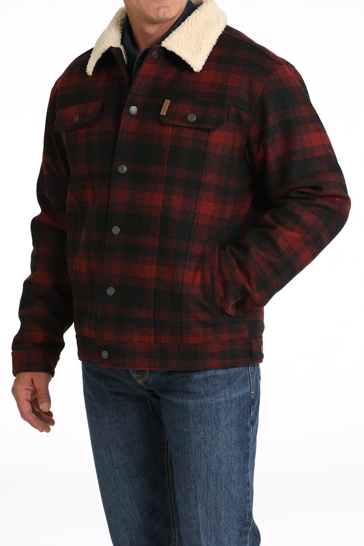 Red Ranch Jacket Cinch Red Lumberjack Wooly Trucker Jacket – Corral Western Wear
