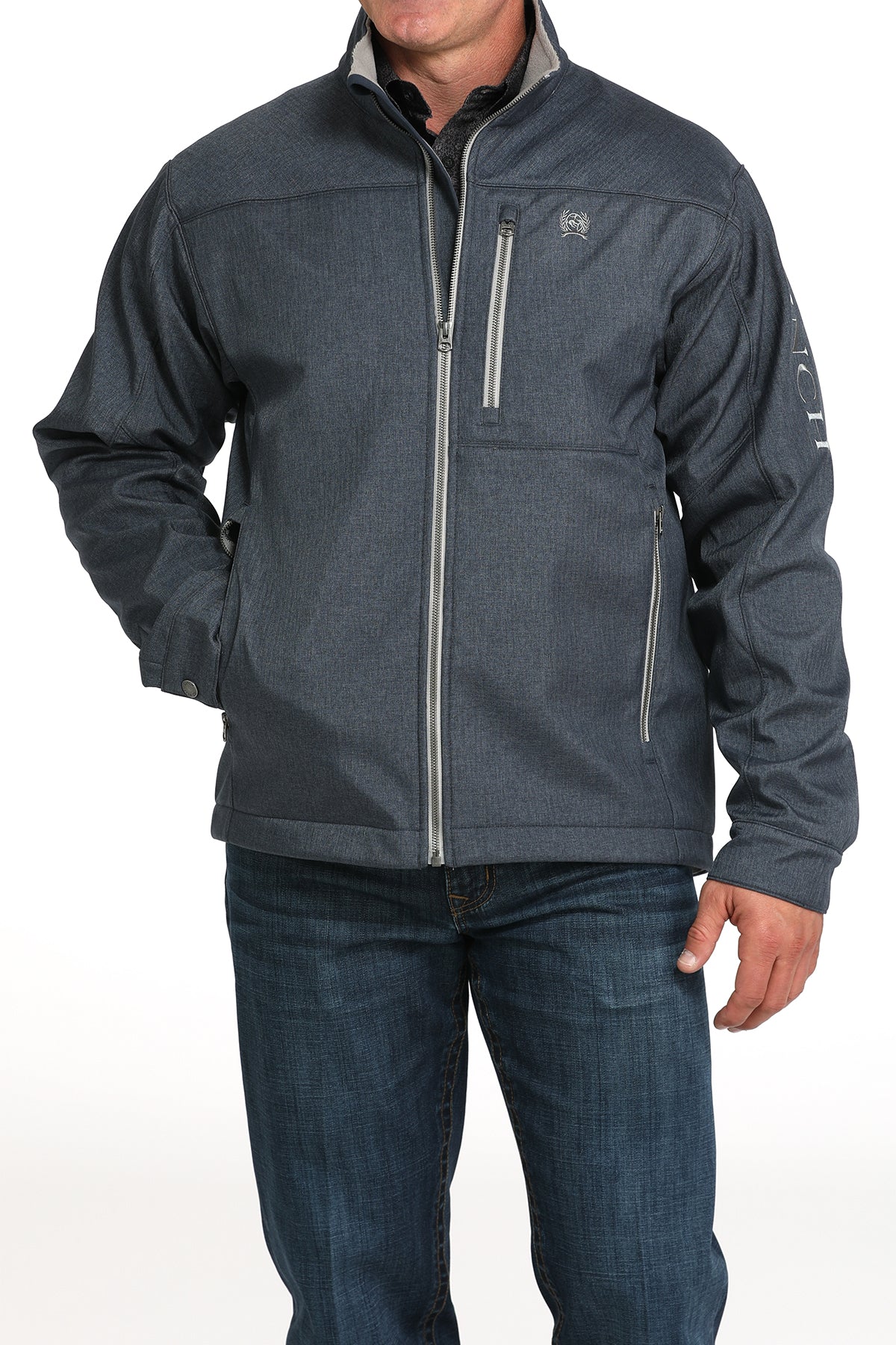 Cinch Navy Denim Concealed Carry Bonded Jacket