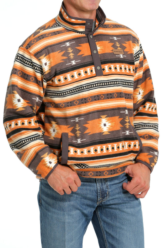 CINCH ORANGE POLAR FLEECE PULLOVER