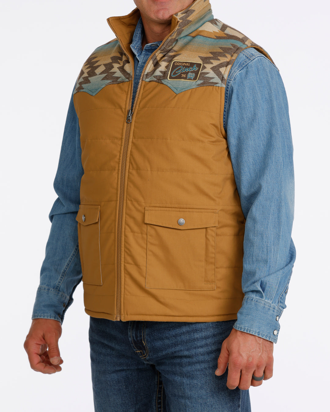 Cinch Men's Tan Reversible Vest