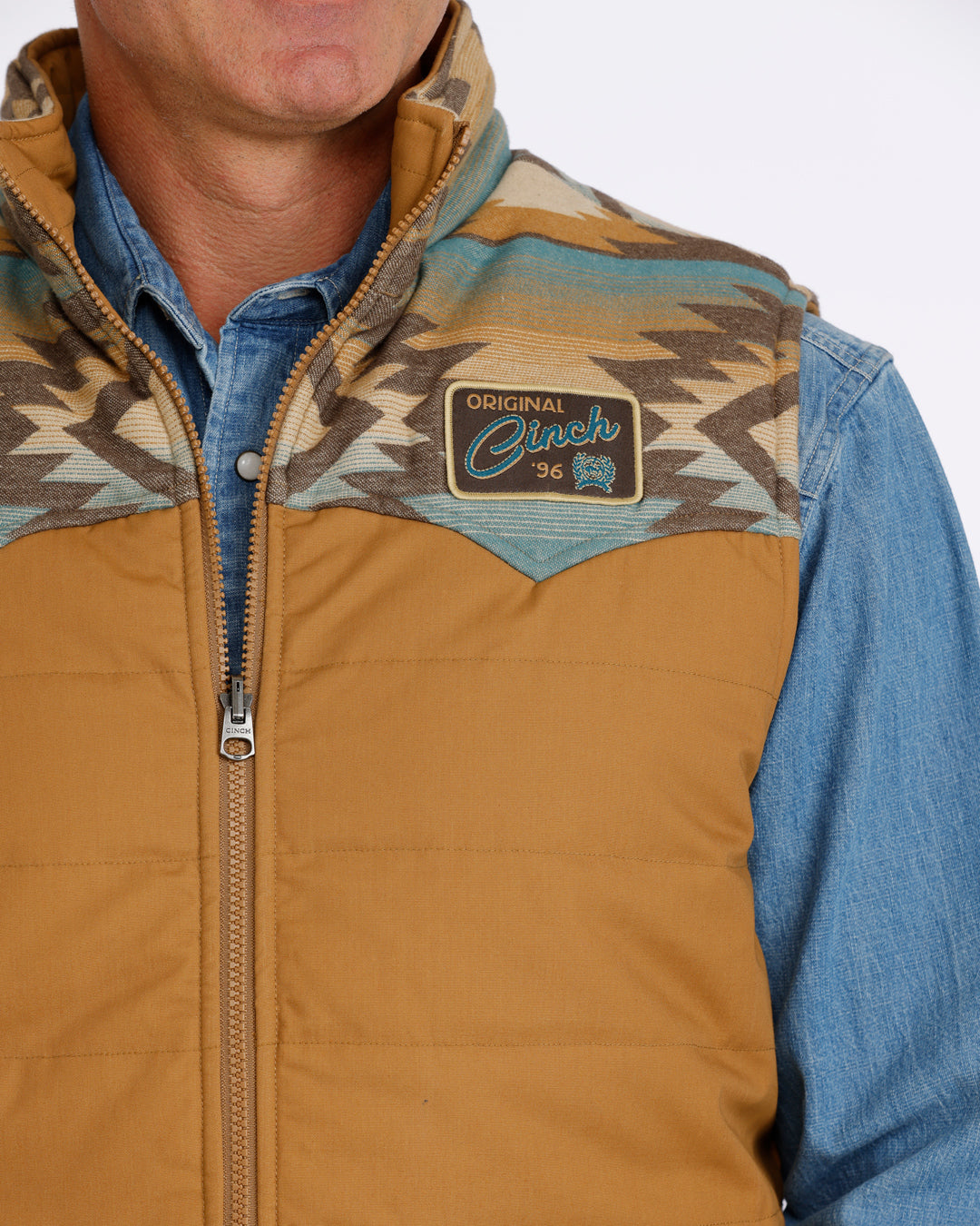 Cinch Men's Tan Reversible Vest