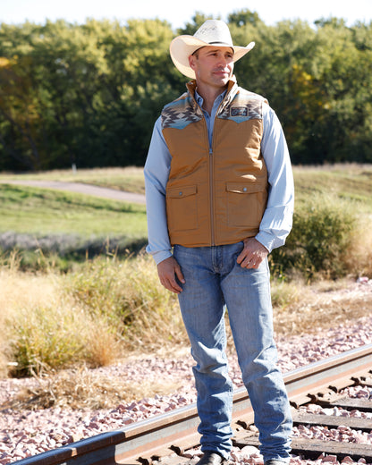 Cinch Men's Tan Reversible Vest