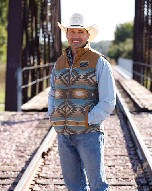 Cinch Men's Tan Reversible Vest