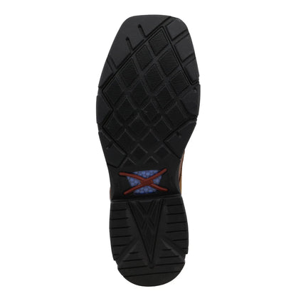 Twisted X 8" CellStretch Distressed Saddle & Cognac Lacer Work Boot