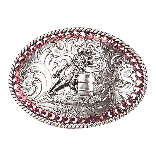 Nocona Youth Barrel Racer Rhinestone Buckle