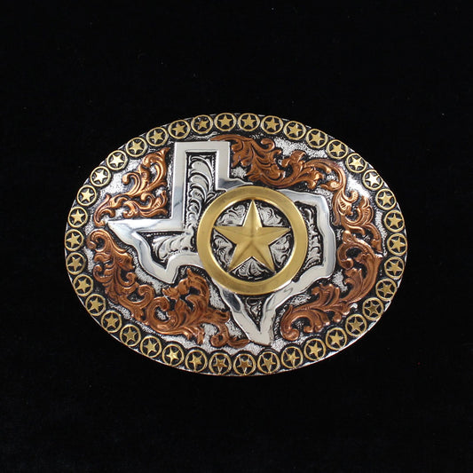 Tri-Color Texas Star Buckle