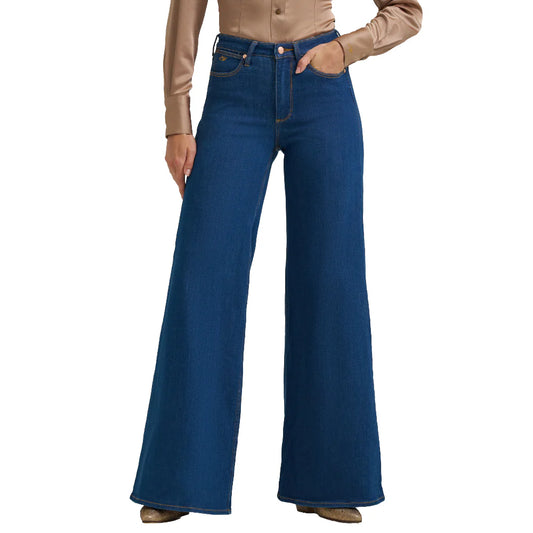 Wrangler X Lainey Wilson Ladies Cheeky Wide Leg Blue Jean