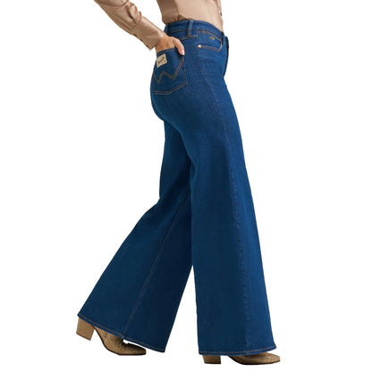 Wrangler X Lainey Wilson Ladies Cheeky Wide Leg Blue Jean