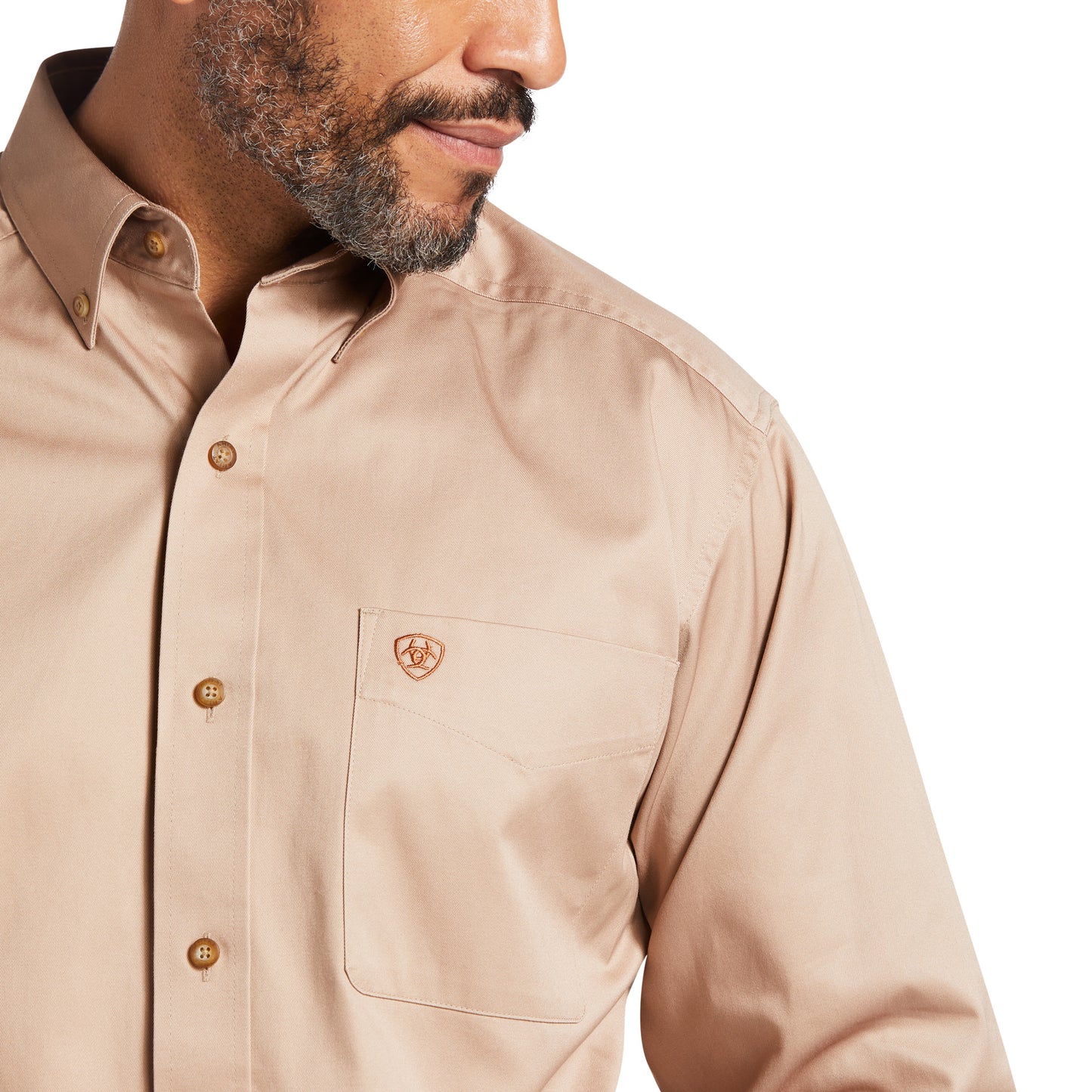 Ariat Solid Twill Khaki Classic Fit Shirt