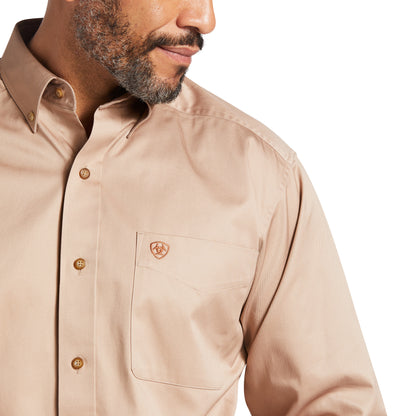 Ariat Solid Twill Khaki Classic Fit Shirt