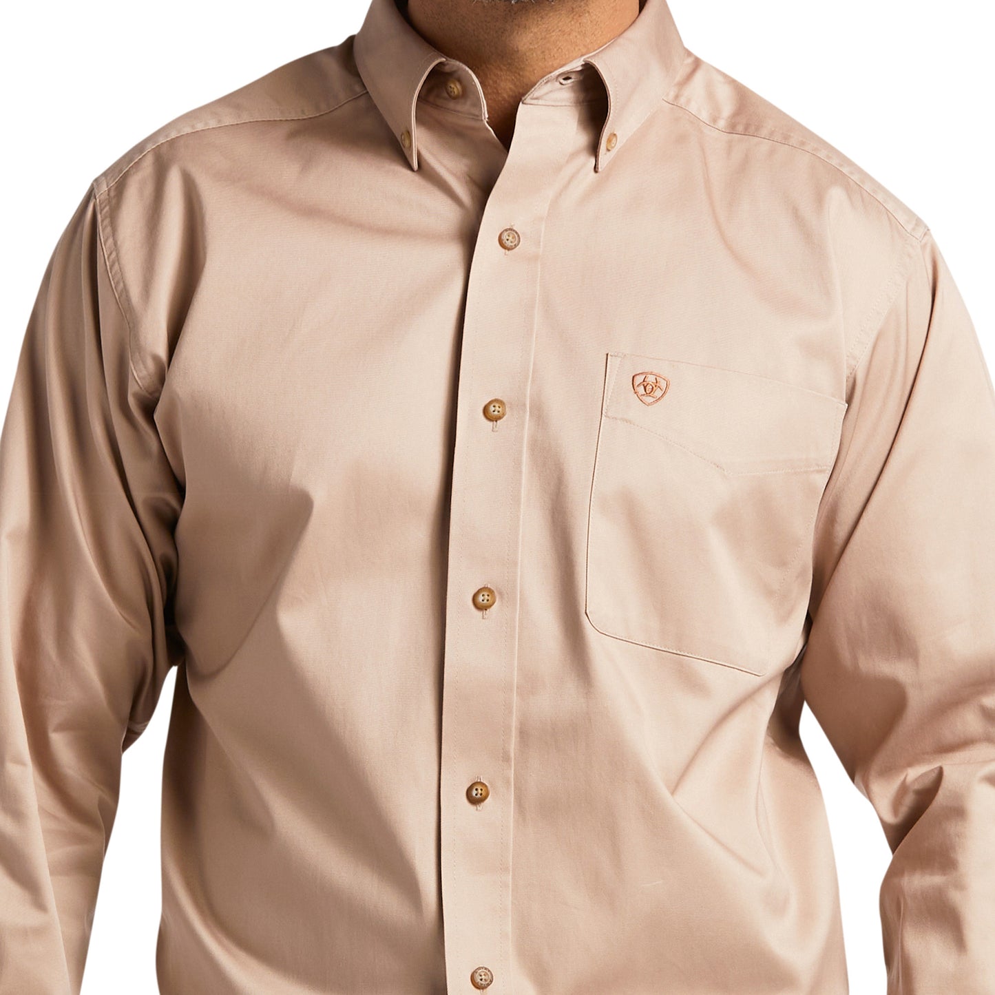 Ariat Solid Twill Khaki Classic Fit Shirt
