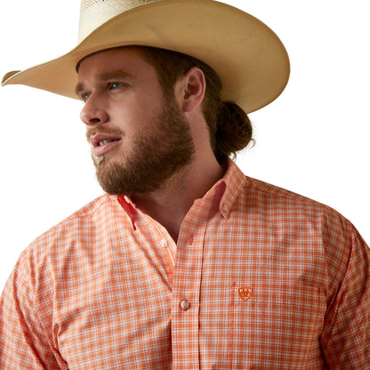 ARIAT MENS ORANGE LONG SLEEVE SHIRT