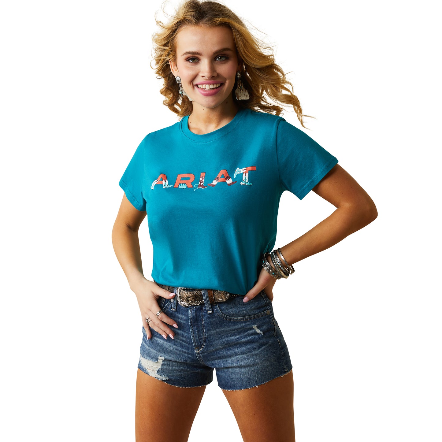 ARIAT REAL BOOT KICKIN' LOGO TEE
