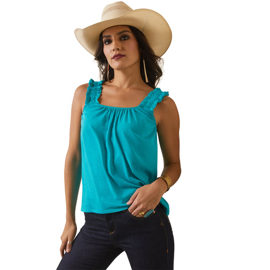 ARIAT TILLY SLEEVELESS TANK TEAL