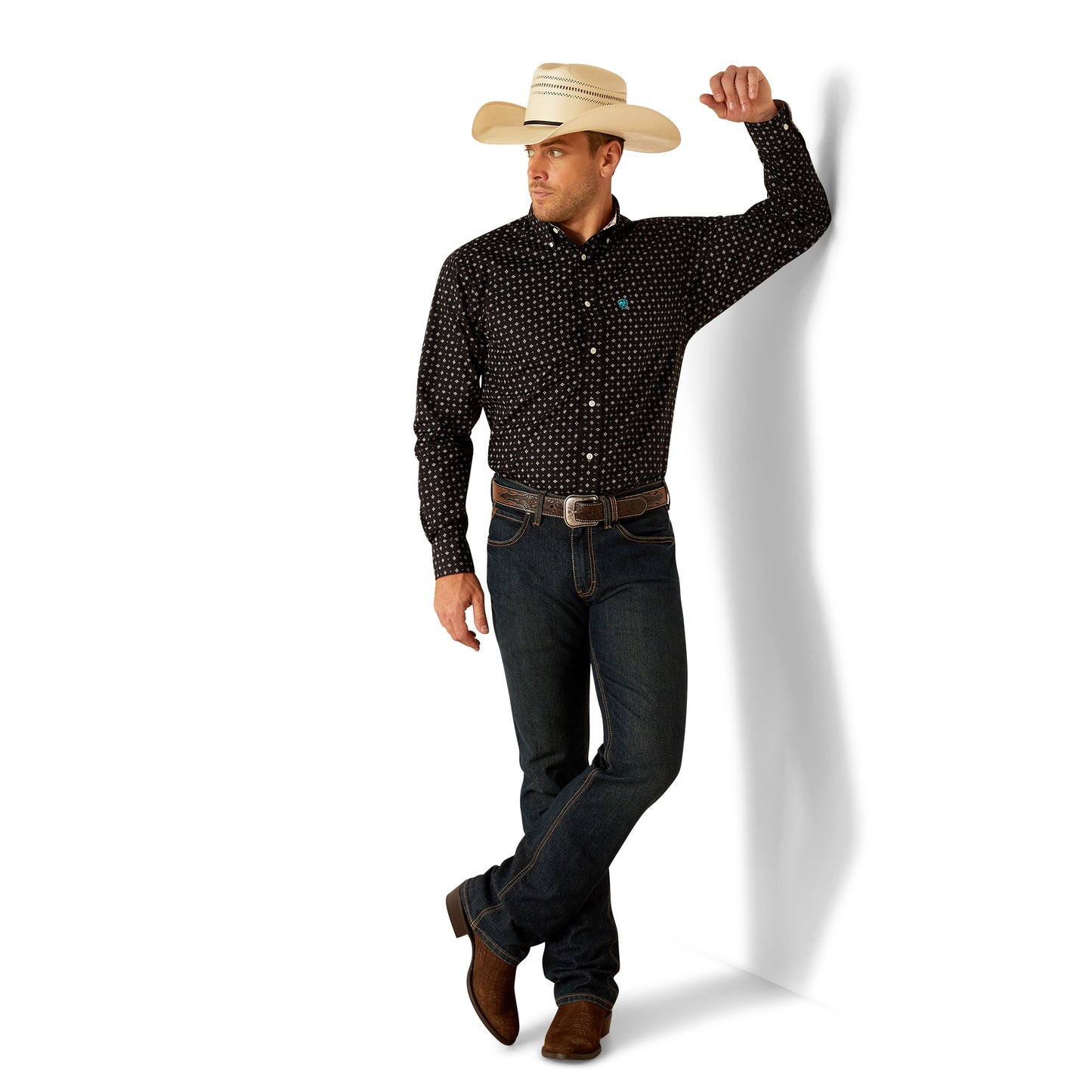 Ariat Wrinkle Free Seth Black Classic Fit Shirt