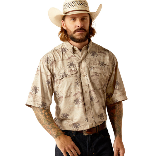 Ariat VentTEK Outbound Dessert Mocha Classic Fit Short Sleeve Shirt