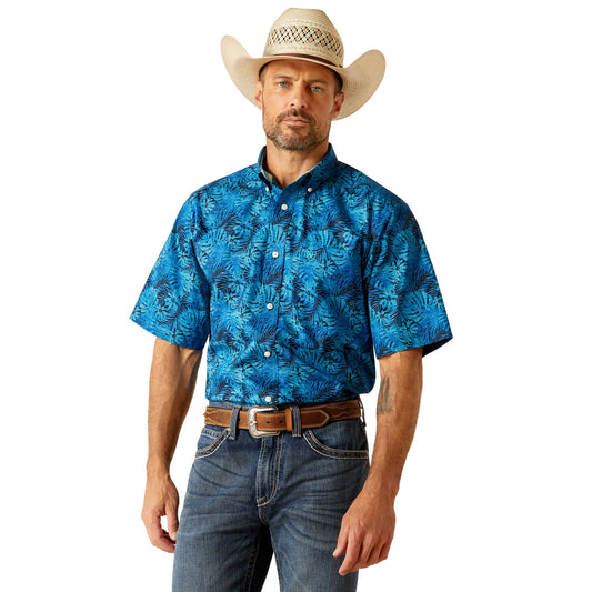 Ariat Blue Wrinkle Free Kylo Classic Fit Shirt