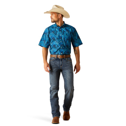 Ariat Blue Wrinkle Free Kylo Classic Fit Shirt