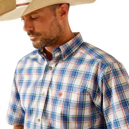 ARIAT PRO DAWSON BLUE SHORT SLEEVE SHIRT