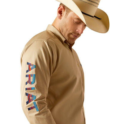 Ariat Khaki Team Logo Twill Classic Fit Shirt