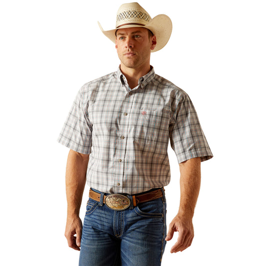 ARIAT PRO SERIES JAMIE CLASSIC FIT GREY SHORT SLEEVE SHIRT