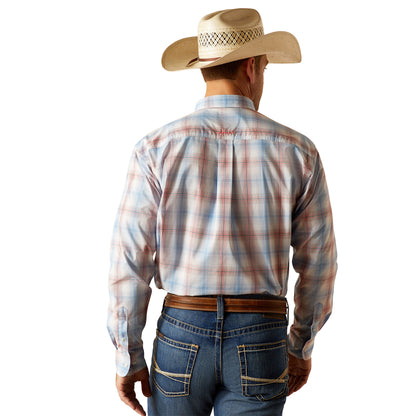 ARIAT PRO JOSHUA TEAL CERAMIC LONG SLEEVE SHIRT