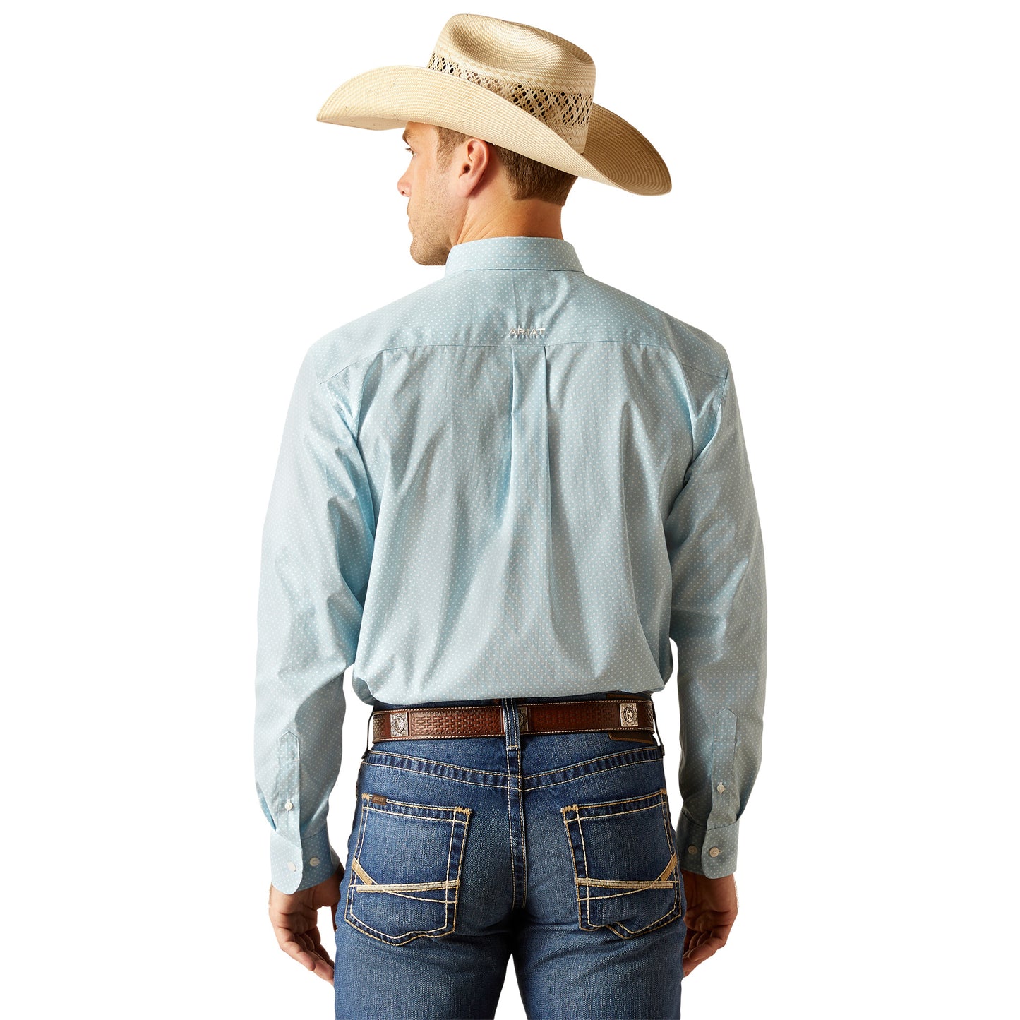 ARIAT PORCELIAN BLUE WRINKLE FREE CLASSIC FIT SHIRT