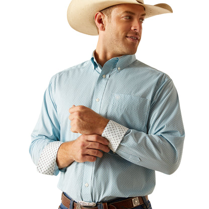 ARIAT PORCELIAN BLUE WRINKLE FREE CLASSIC FIT SHIRT
