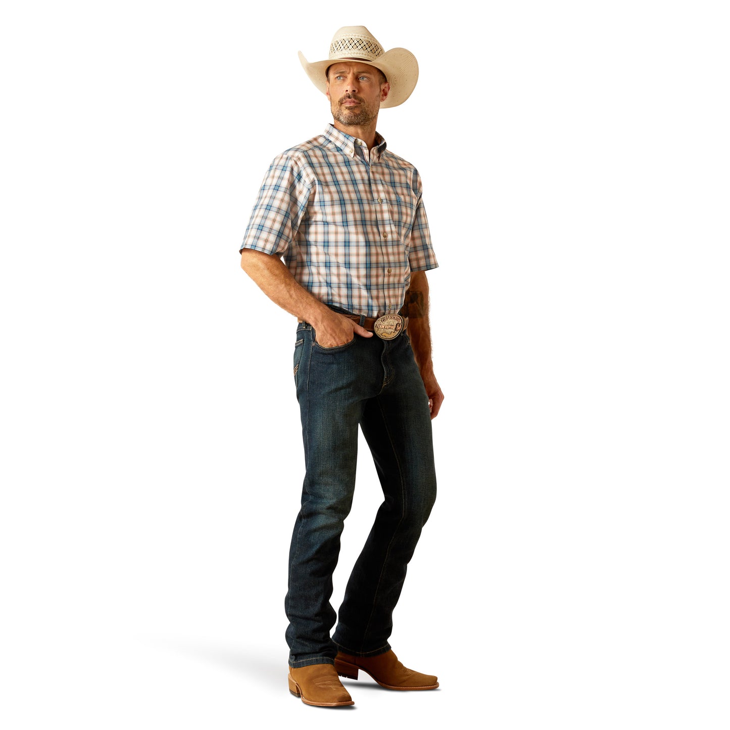 ARIAT BLUE PRO SERIES ROWDY CLASSIC FIT SHIRT