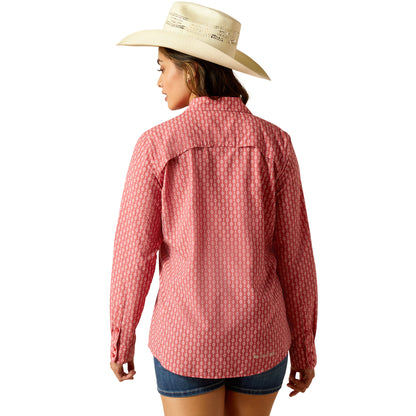 ARIAT VENTTEK LYLA GEO STRIPED LONG SLEEVE SHIRT