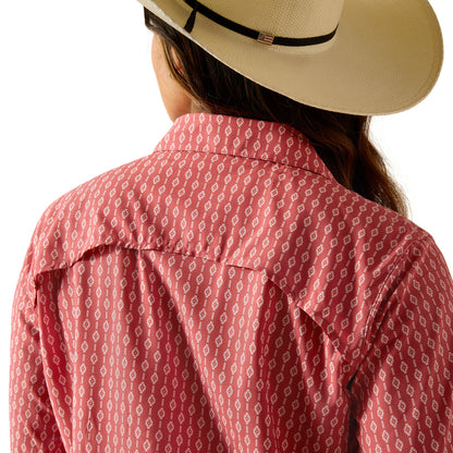 ARIAT VENTTEK LYLA GEO STRIPED LONG SLEEVE SHIRT