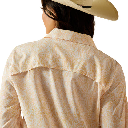 ARIAT VENTTEK OCHRE PAISLEY LONG SLEEVE SHIRT