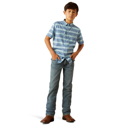 Ariat Youth VentTEK Outbound Blue Raven Classic Fit Shirt