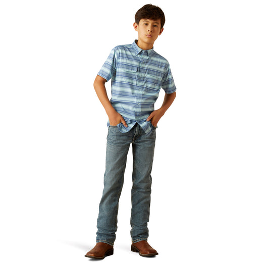 Ariat Youth VentTEK Outbound Blue Raven Classic Fit Shirt