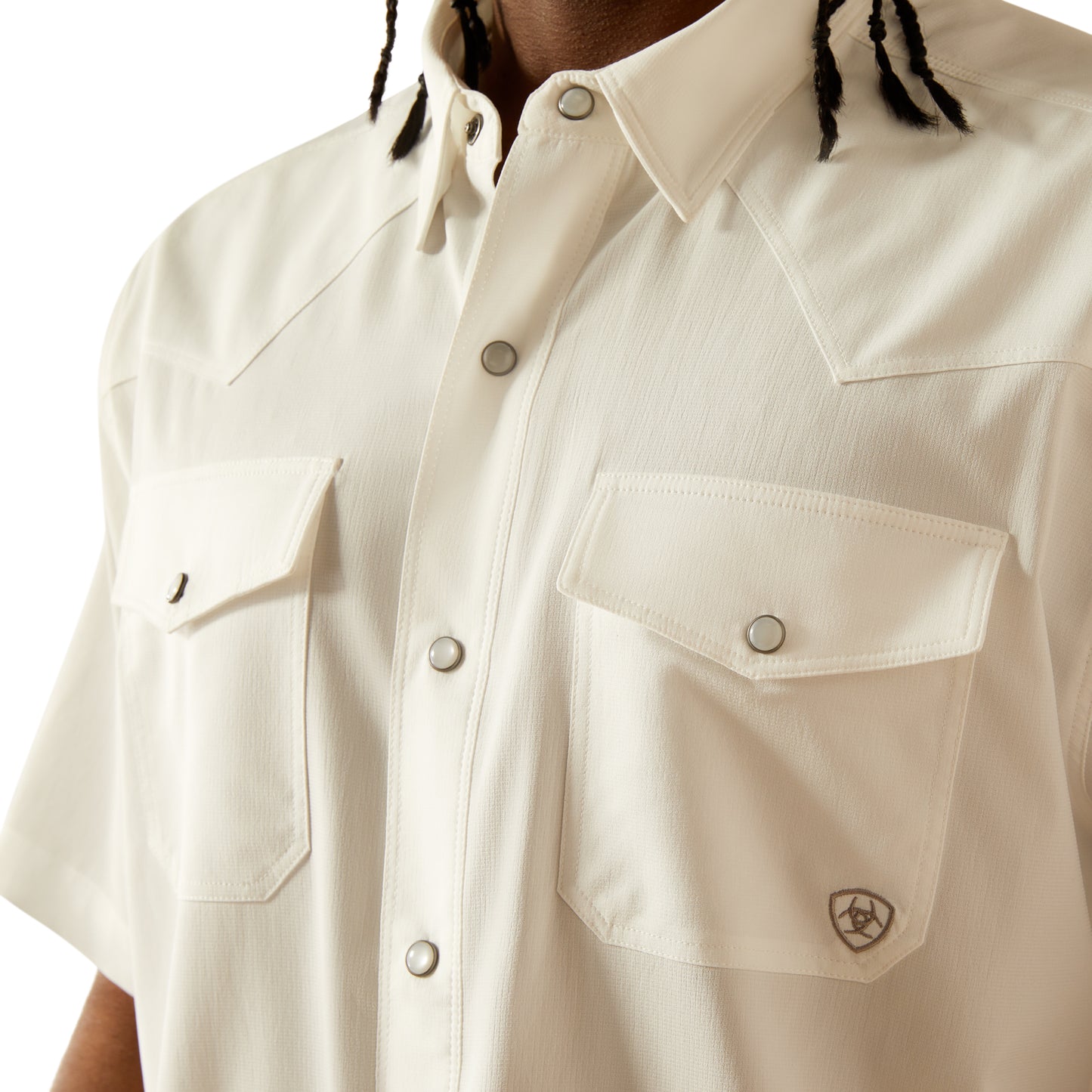 ARIAT VENTTEK WHITE SHORT SLEEVE SHIRT