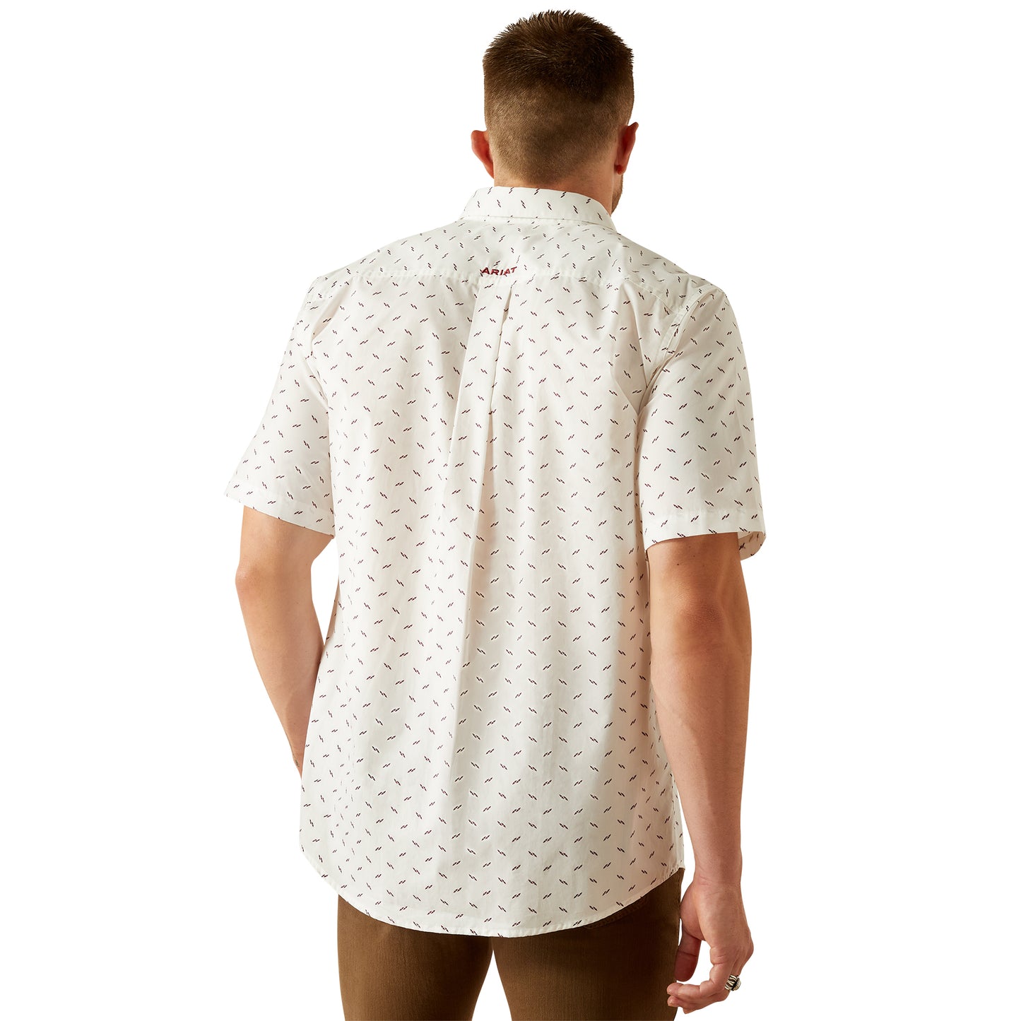 ARIAT GRANT WHITE CANDY SHORT SLEEVE SHIRT