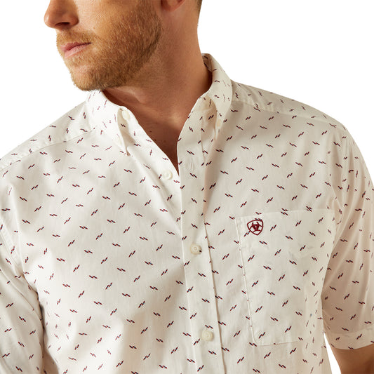ARIAT GRANT WHITE CANDY SHORT SLEEVE SHIRT